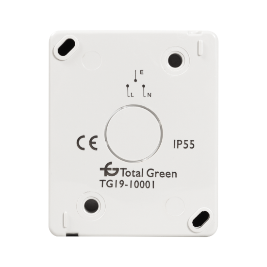 Imagine Priză Schuko aplicată 16A IP55 gri PT IP55 - TOTAL GREEN | 1204.101