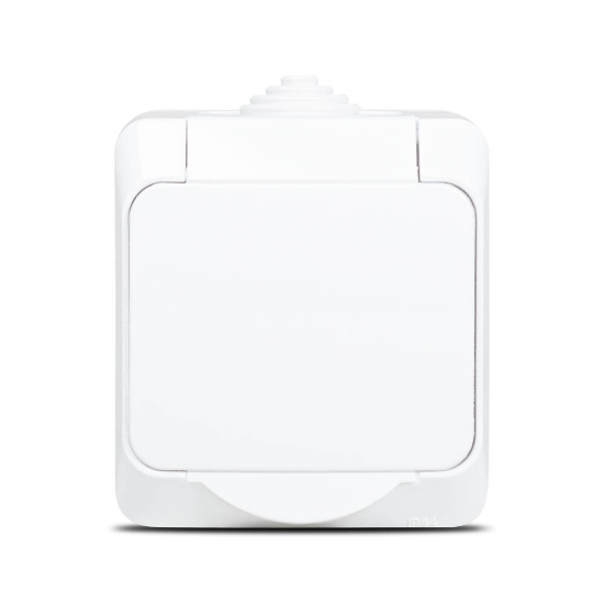 Imagine Priză Schuko aplicată 16A IP44 alb Cedar - SCHNEIDER | WDE000541