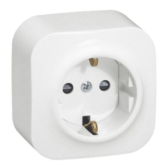 Imagine Priză Schuko aplicată 16A alb Forix - LEGRAND | 782411