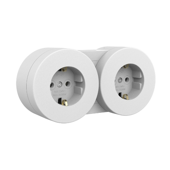 Imagine Priză Schuko aplicată 16A IP54 gri Xone - OVIVO | 406-010000-921