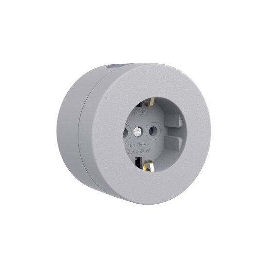 Imagine Priză Schuko aplicată 16A IP54 gri Xone - OVIVO | 406-240000-217