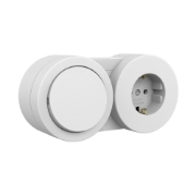 Imagine Priză+întrerupător aplicat 16A IP54 alb Xone - OVIVO | 406-010000-910