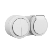 Imagine Priză+comutator aplicat 16A IP54 alb Xone - OVIVO | 406-010000-925