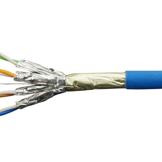 Imagine Cablu de date, S/FTP CAT6A BLUE LSZH CUPRU   RECBER/ 506042 vechi /506252 nou