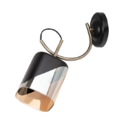 Imagine Aplica Smoky 1XE27 IP20, negru+auriu, Erste