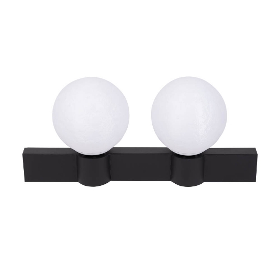 Imagine Aplica Glace 2XE27 IP20, negru+alb, Erste