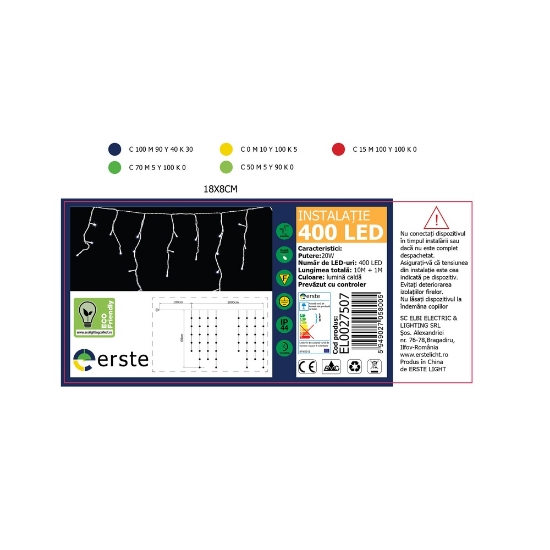 Imagine Ghirlanda Alb Cald 400LED 10x0.6m IP44