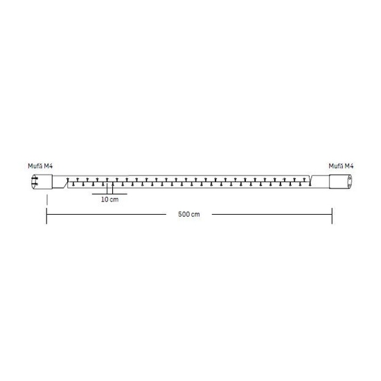 Imagine Instalatie Extensibila 50 LED 3.6W 6400K Cablu Verde