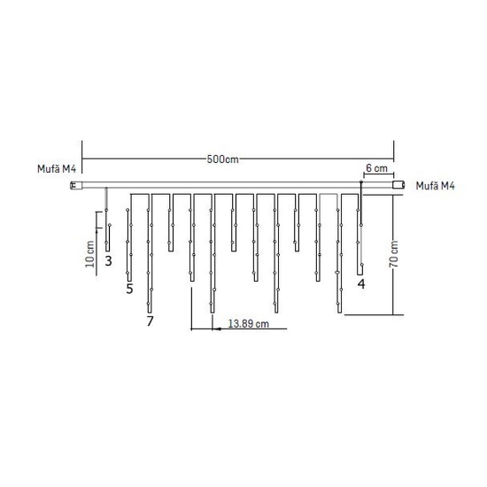 Imagine Ghirlanda Extensibila 180 LED 13W 6400K