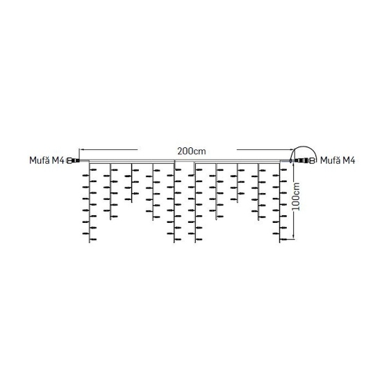 Imagine Ghirlanda Extensibila 100 LED 7.2W 6400K 2m