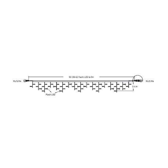 Imagine Ghirlanda Extensibila Flash 50 LED 3.6W 6400K 3M 799 0003 0121