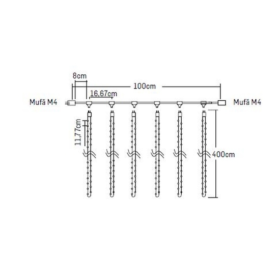 Imagine Perdea Extensibila 204 LED 21.6W 6400K 4M