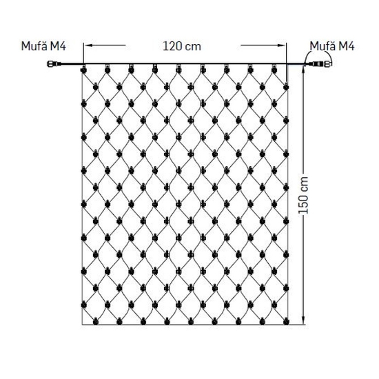 Imagine Plasa Extensibila 144 LED 7.2W 2700K 1.5M