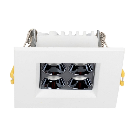 Imagine Spot LED patrat Roma SQ4 6W 4000K IP20, alb argintiu, Metsan