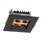 Imagine Spot LED patrat Roma SQ4 6W 4000K IP20, negru, Metsan