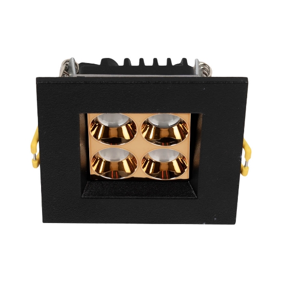 Imagine Spot LED patrat Roma SQ4 6W 4000K IP20, negru, Metsan
