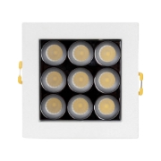 Imagine Spot LED patrat Roma SQ9 12W 4000K IP20, alb argintiu, Metsan