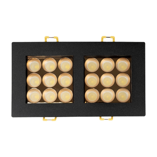 Imagine Spot LED patrat Roma SQ DB 9 24W 4000K, negru, Metsan