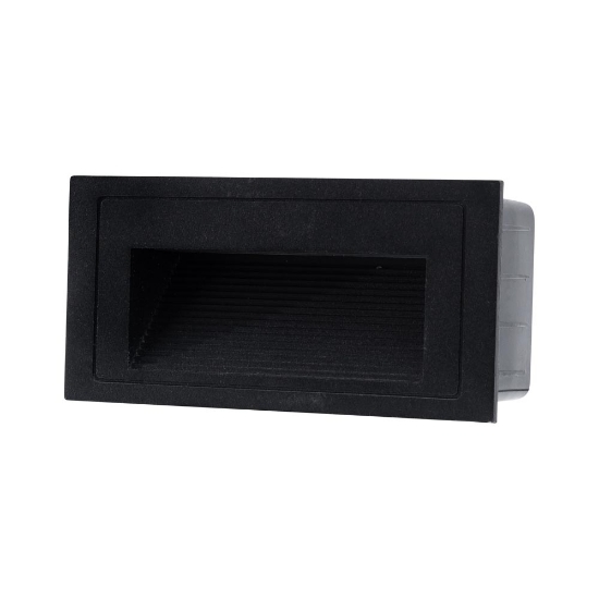 Imagine Spot incastrat treapta LED 3W 3000K IP54, negru, Erste