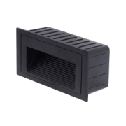 Imagine Spot incastrat treapta LED 3W 3000K IP54, negru, Erste