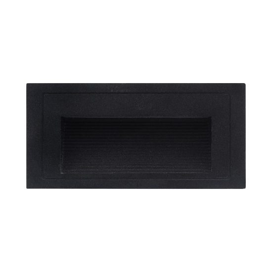 Imagine Spot incastrat treapta LED 3W 3000K IP54, negru, Erste