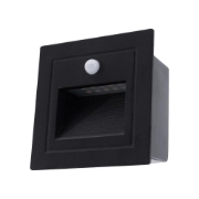 Imagine Spot incastrat treapta cu senzor LED 3W 3000K IP54, negru, Erste