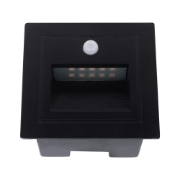 Imagine Spot incastrat treapta cu senzor LED 3W 3000K IP54, negru, Erste
