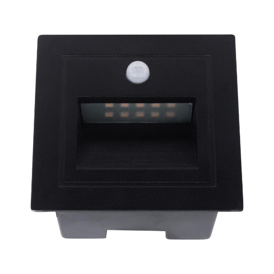 Imagine Spot incastrat treapta cu senzor LED 3W 3000K IP54, negru, Erste