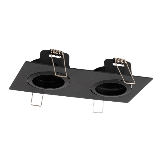 Imagine Rama spot dubla Azer GU10 70X2mm, negru, Metsan