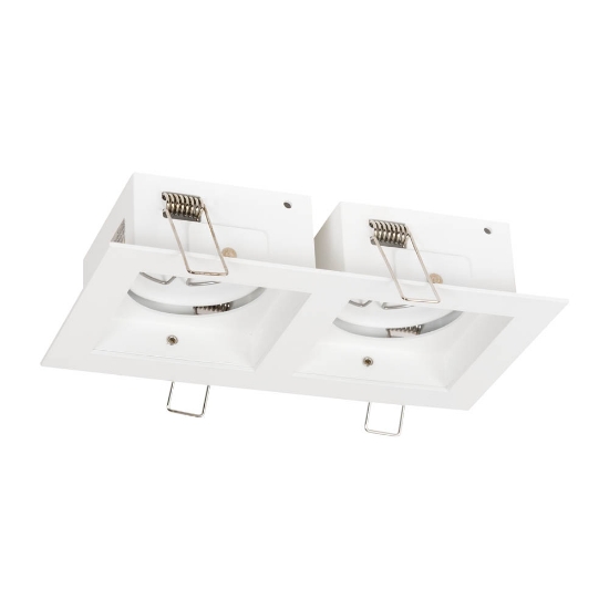 Imagine Rama spot dublu Zara 2XGU10 180X100mm, alb, Metsan