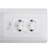 Imagine CORP LINIAR MOBILIER cu 2 Prize si Intrerupator 10W 6400K - NOVELITE
