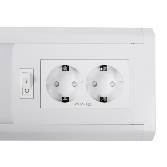 Imagine CORP LINIAR MOBILIER cu 2 Prize si Intrerupator 10W 6400K - NOVELITE