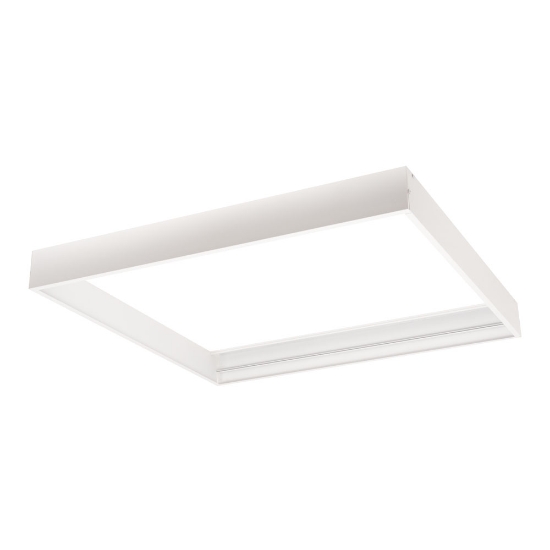 Imagine Rama Aluminiu Alb Panou LED Backlit 595x595x65mm - SOLENTIS