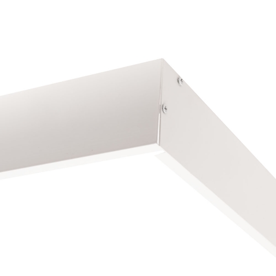 Imagine Rama Aluminiu Alb Panou LED Backlit 595x595x65mm - SOLENTIS