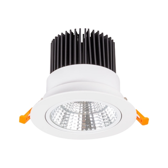 Imagine Downlight LED COB Reglabil Alb Reflector 24W 4000K IP20 - NOVELITE