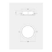 Imagine Downlight LED Alb TERESA160 10W 2700K/4000K - FUMAGALLI