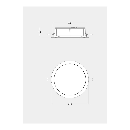 Imagine Downlight LED Alb TERESA160 10W 2700K/4000K - FUMAGALLI