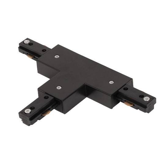 Imagine Conector T Sina Clasica Negru IP20 - NOVELITE