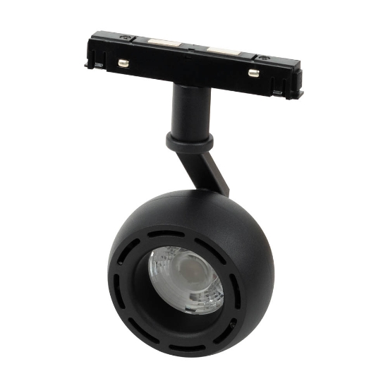 Imagine Spot Clasic Negru Rotund 10W 4000K IP20 pentru Sina Magnetica - NOVELITE