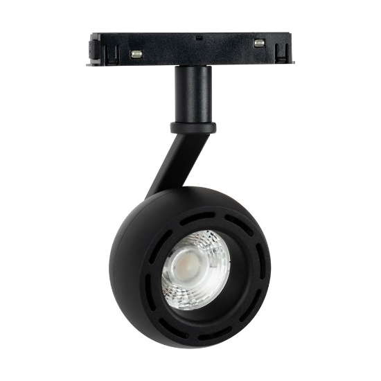Imagine Spot Clasic Negru Rotund 10W 4000K IP20 pentru Sina Magnetica - NOVELITE