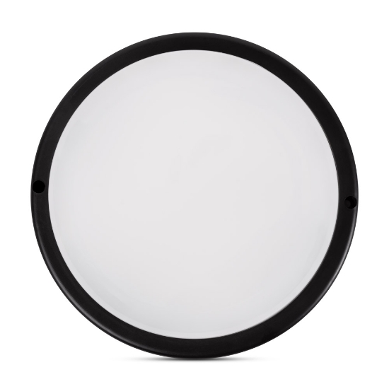 Imagine Corp BAT LED Rotund mic Negru IP65 12W 6400K Dispersor Opal  - NOVELITE