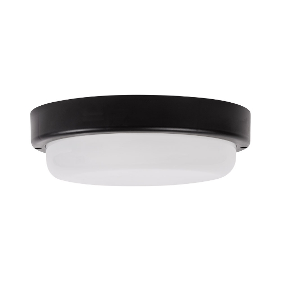 Imagine Corp BAT LED Rotund mic Negru IP65 12W 6400K Dispersor Opal  - NOVELITE