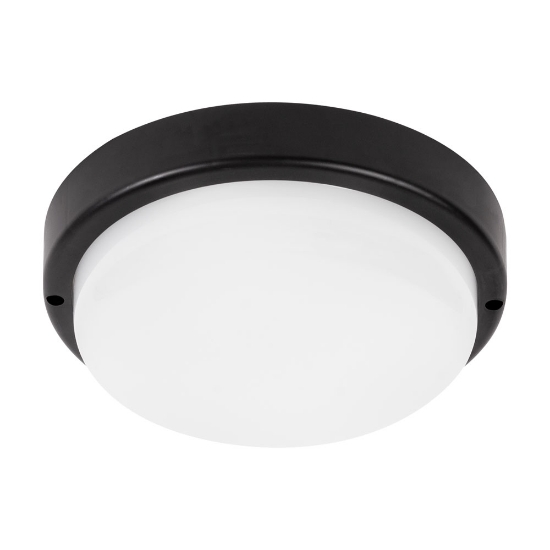 Imagine Corp BAT LED Rotund mic Negru IP65 18W 6400K Dispersor Opal - NOVELITE
