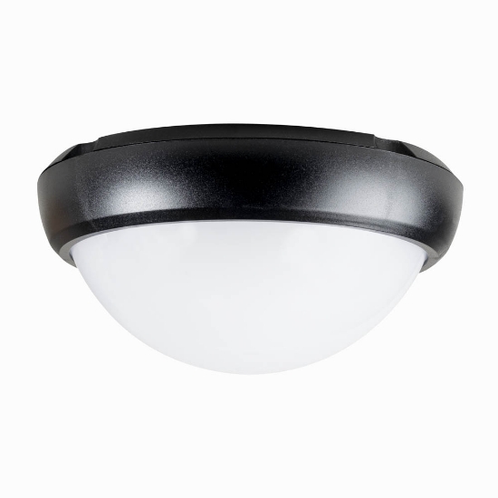 Imagine Corp BAT LED Rotund mare Negru IP65 12W 6400K Dispersor Opal - NOVELITE