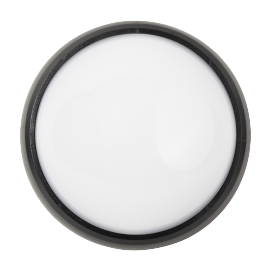Imagine Corp BAT LED Rotund mare Negru IP65 12W 6400K Dispersor Opal - NOVELITE