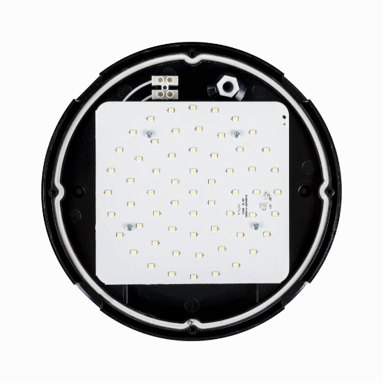 Imagine Corp BAT LED Rotund mare Negru IP65 12W 6400K Dispersor Opal - NOVELITE