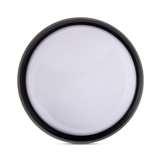 Imagine Corp BAT LED Rotund mare Negru IP65 12W 3000K Dispersor Opal  - NOVELITE