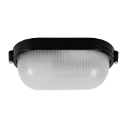 Imagine Corp BAT E27 Oval Negru IP54 Dispersor Opal Sticla - NOVELITE
