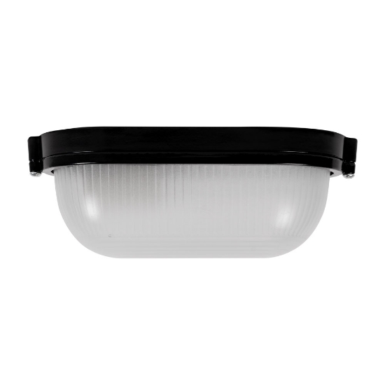 Imagine Corp BAT E27 Oval Negru IP54 Dispersor Opal Sticla - NOVELITE