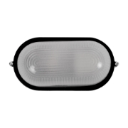 Imagine Corp BAT E27 Oval Negru IP54 Dispersor Opal Sticla - NOVELITE